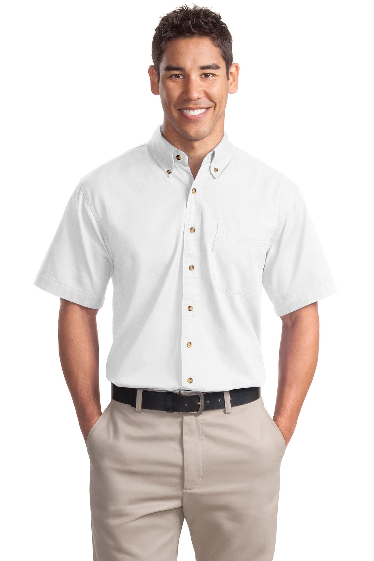 Port Authority Men's Short Sleeve Twill Shirt. S500T Mens Apparel Shirts & Tops