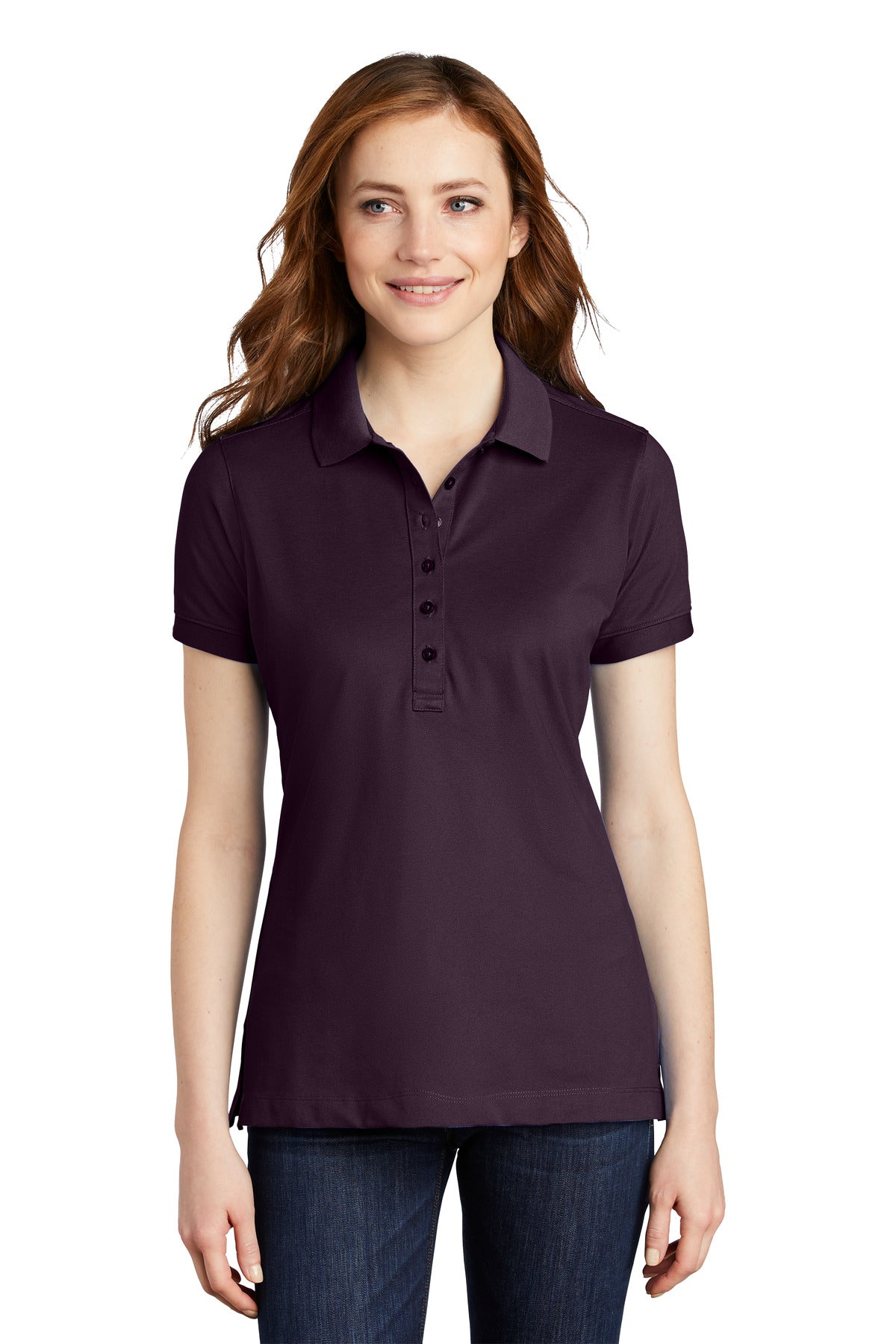 Port Authority Ladies Stretch Pique Polo. L555 Womens Apparel Shirts & Tops