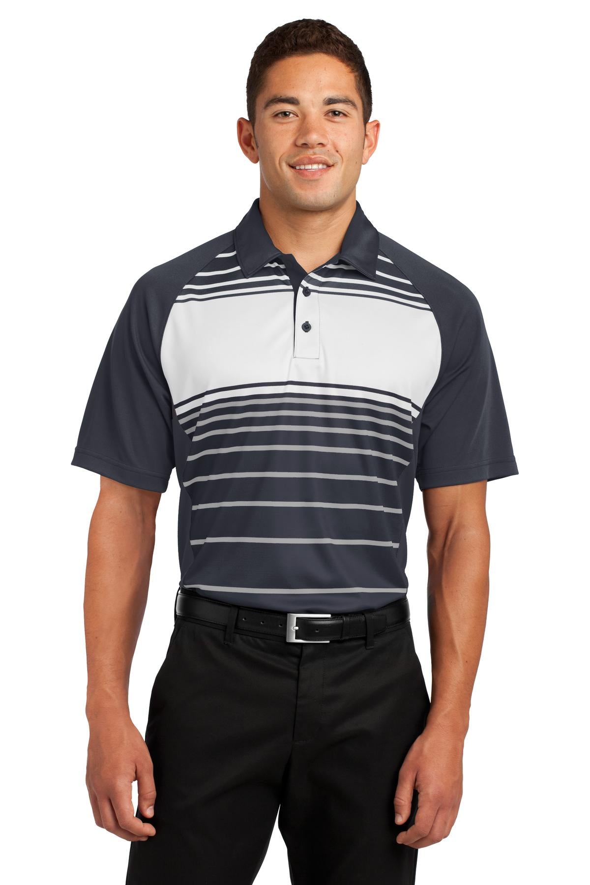 Sport-Tek Men's Dry Zone Sublimated Stripe Polo Mens Apparel Shirts & Tops