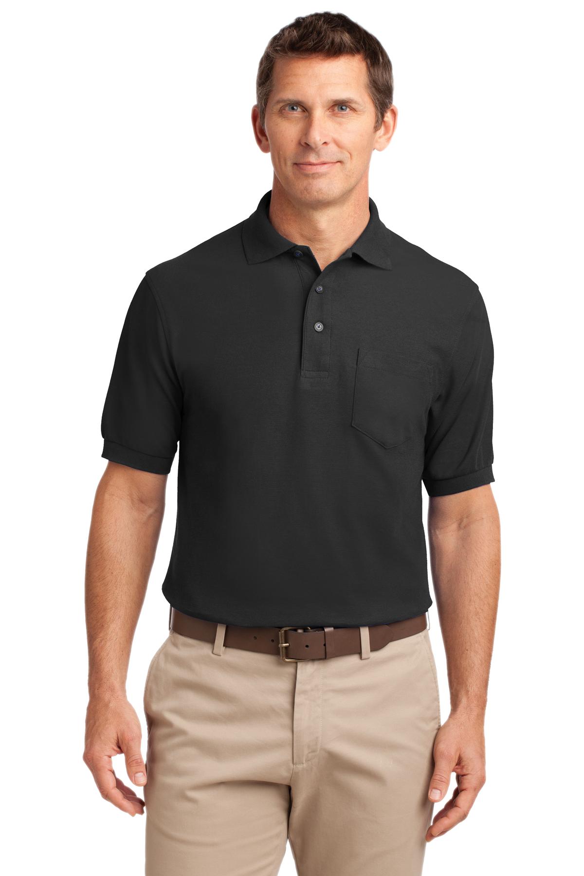 Port Authority Men's Tall Silk Touch Polo with Pocket. TLK500P Mens Apparel Shirts & Tops