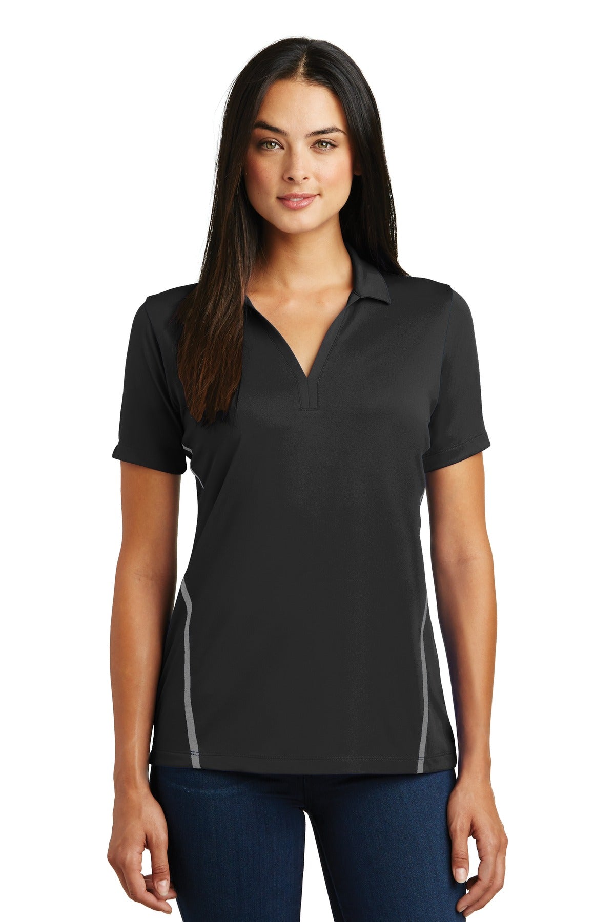 Sport-Tek Women's Contrast PosiCharge Tough Polo. LST620 Womens Apparel Shirts & Tops