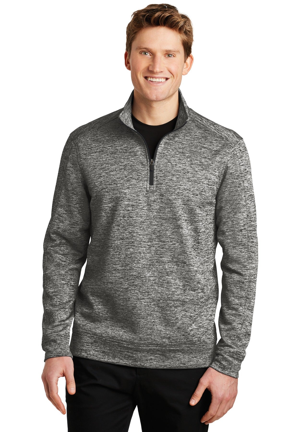 Sport-Tek Men's PosiCharge Electric Heather Fleece 1/4-Zip Pullover Mens Apparel Sweatshirts & Fleece