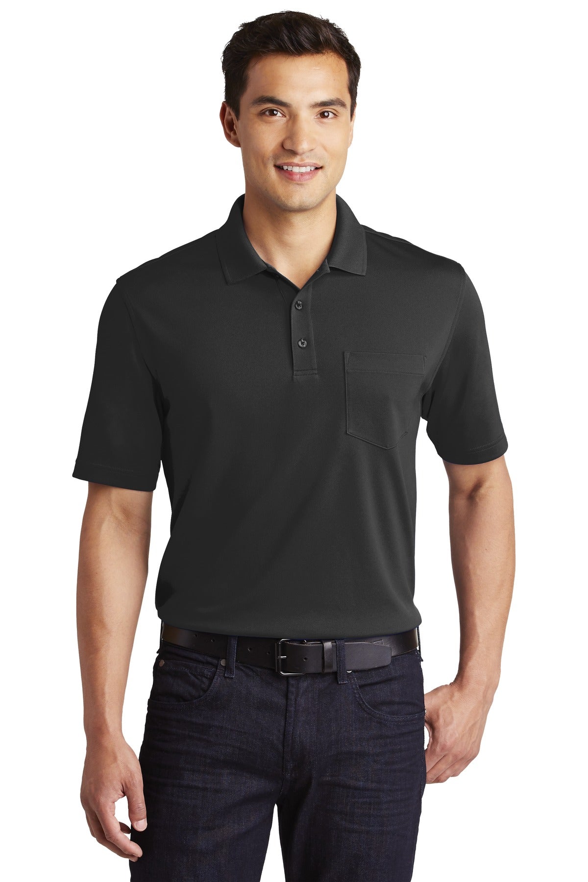 Port Authority Men's Dry Zone UV Micro-Mesh Pocket Polo. K110P Mens Apparel Shirts & Tops