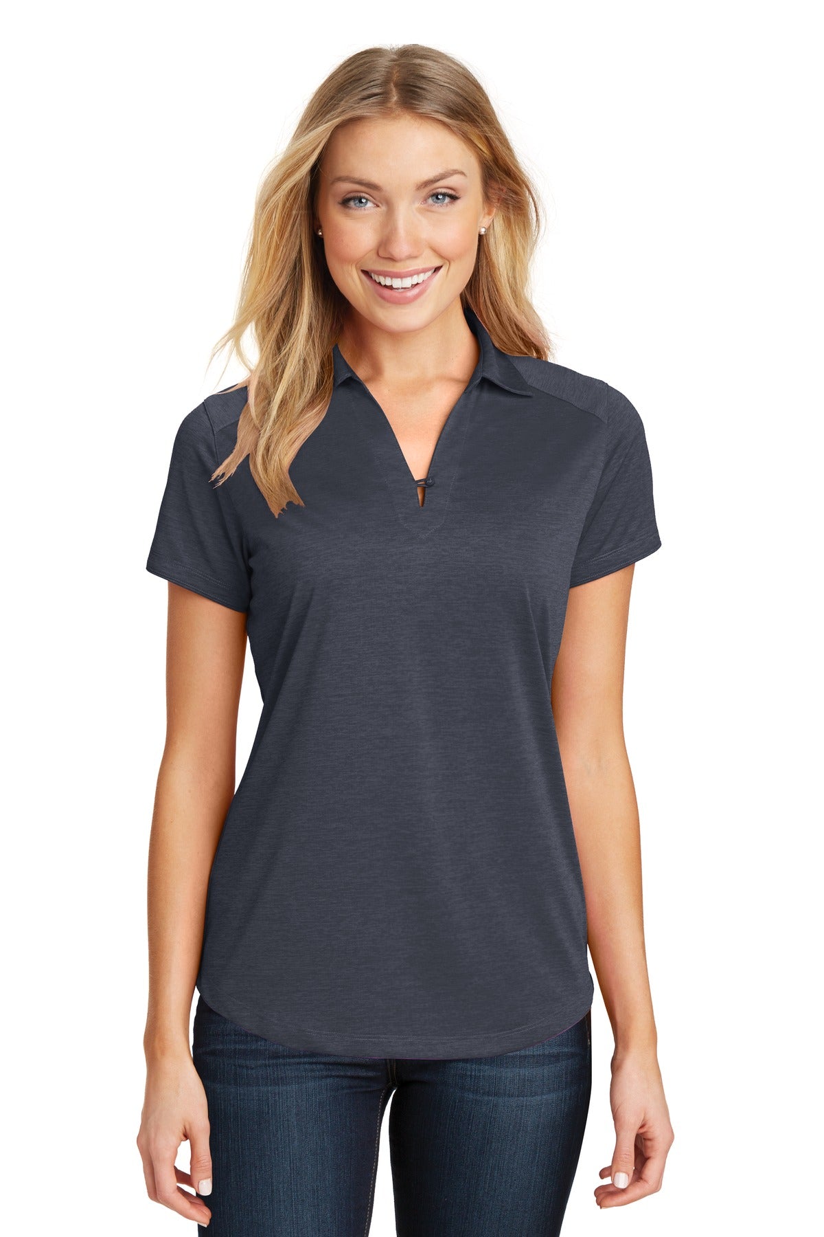 Port Authority Ladies Digi Heather Performance Polo. L574 Womens Apparel Shirts & Tops