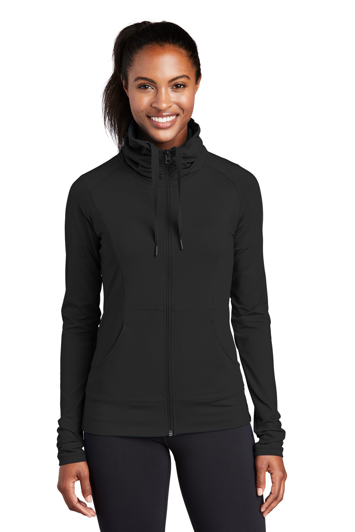 Sport-Tek Women's Sport-Wick Stretch Full-Zip Jacket. LST852 Womens Apparel Jackets & Vests