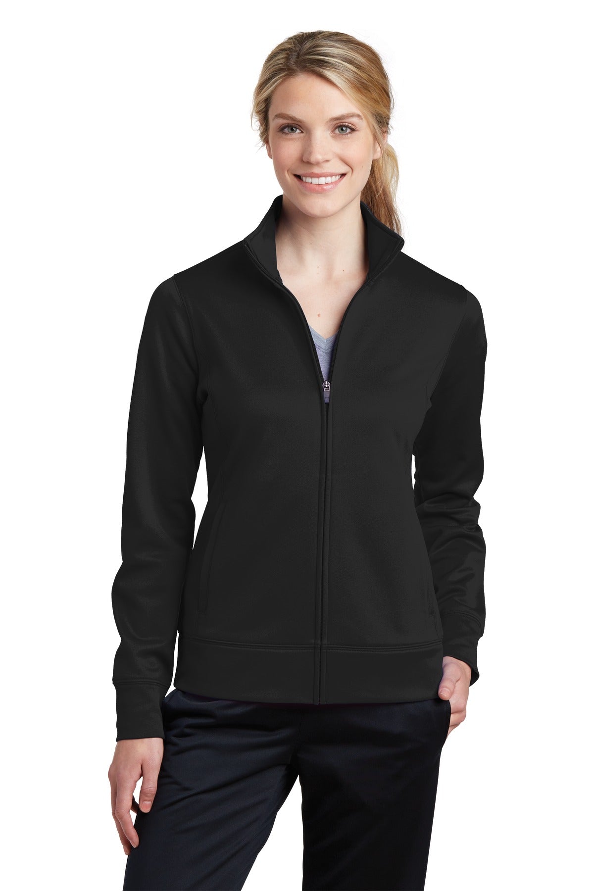 Sport-Tek Women's Sport-Wick Fleece Full-Zip Jacket Womens Apparel Jackets & Vests