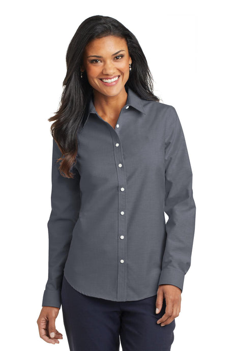 Port Authority Ladies SuperPro Oxford Shirt. L658 Womens Apparel Shirts & Tops