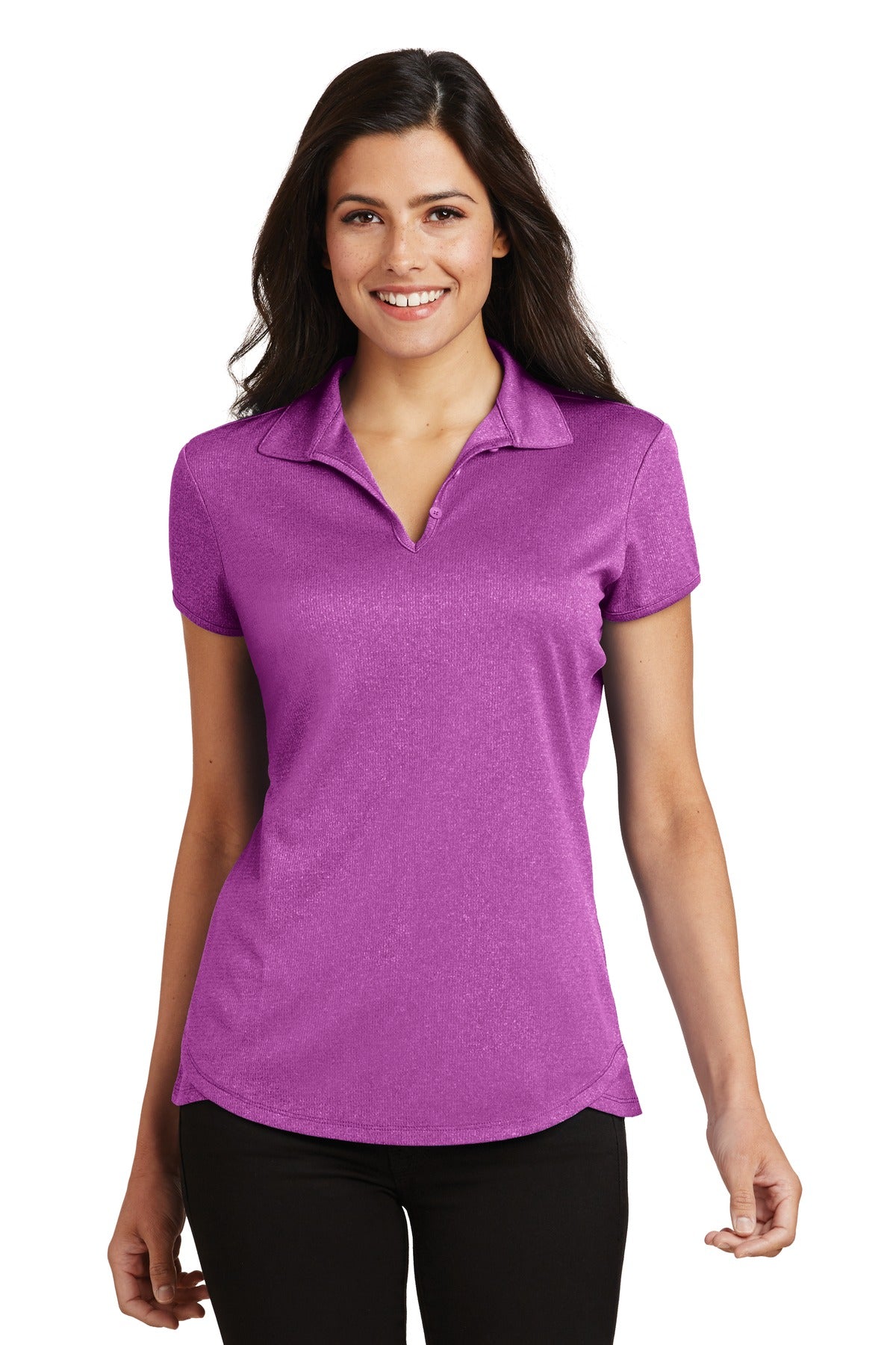 Port Authority Ladies Trace Heather Polo. L576 Womens Apparel Shirts & Tops