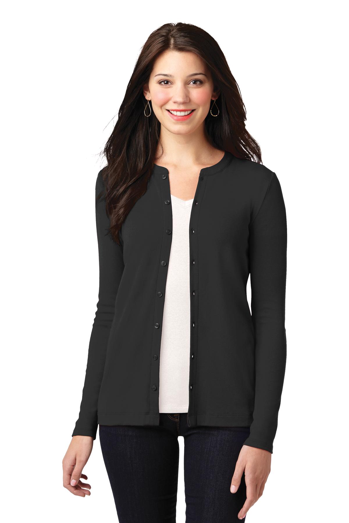 Port Authority Women's Concept Stretch Button-Front Cardigan. LM1008 Womens Apparel Sweatshirts & Fleece