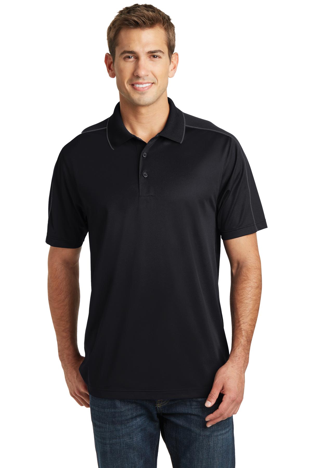 Sport-Tek Men's Micropique Sport-Wick Piped Polo ST653 Womens Apparel Shirts & Tops
