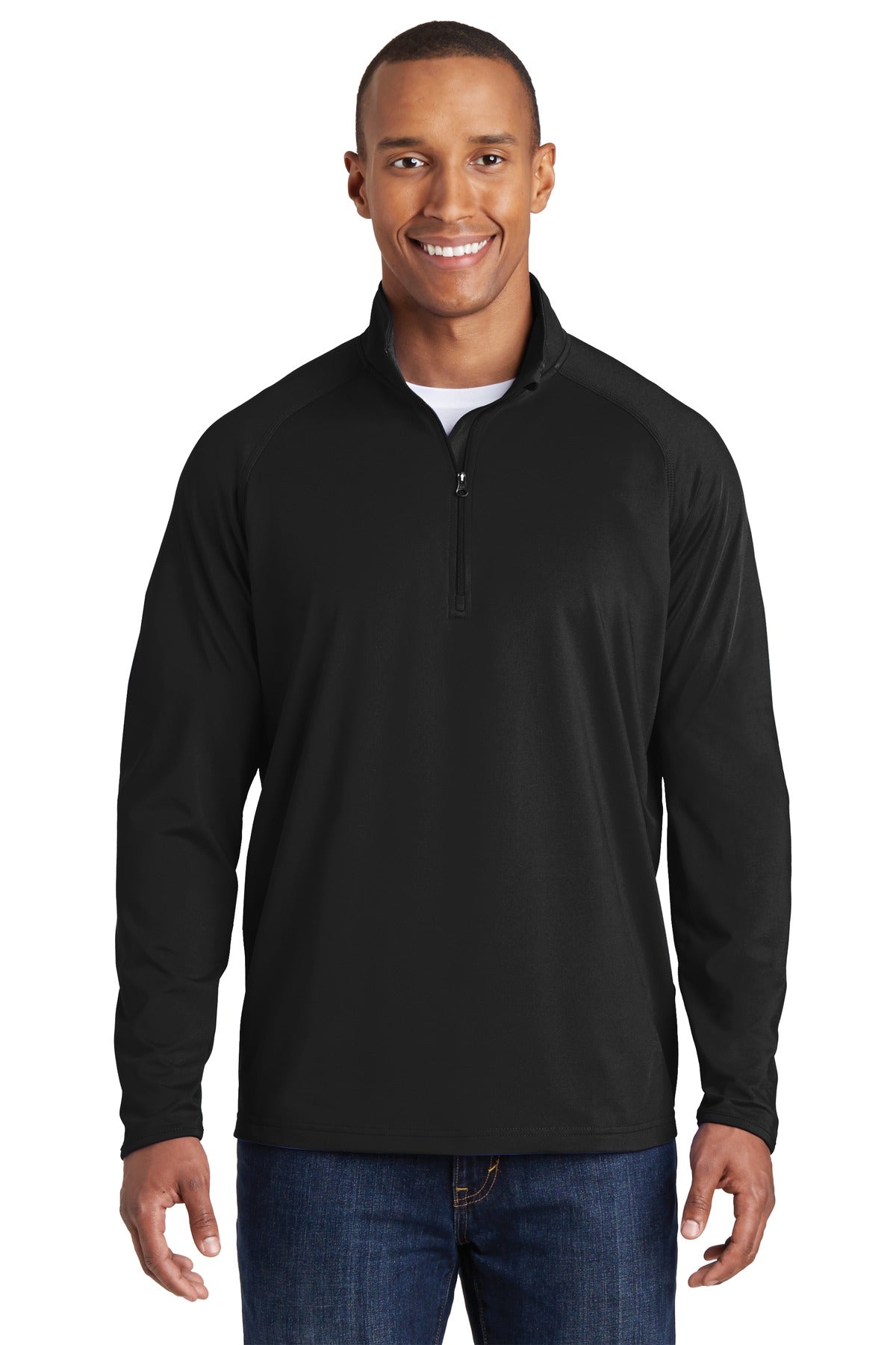Sport-Tek Men's Tall Sport-Wick Stretch 1/2-Zip Pullover Mens Apparel Sweatshirts & Fleece