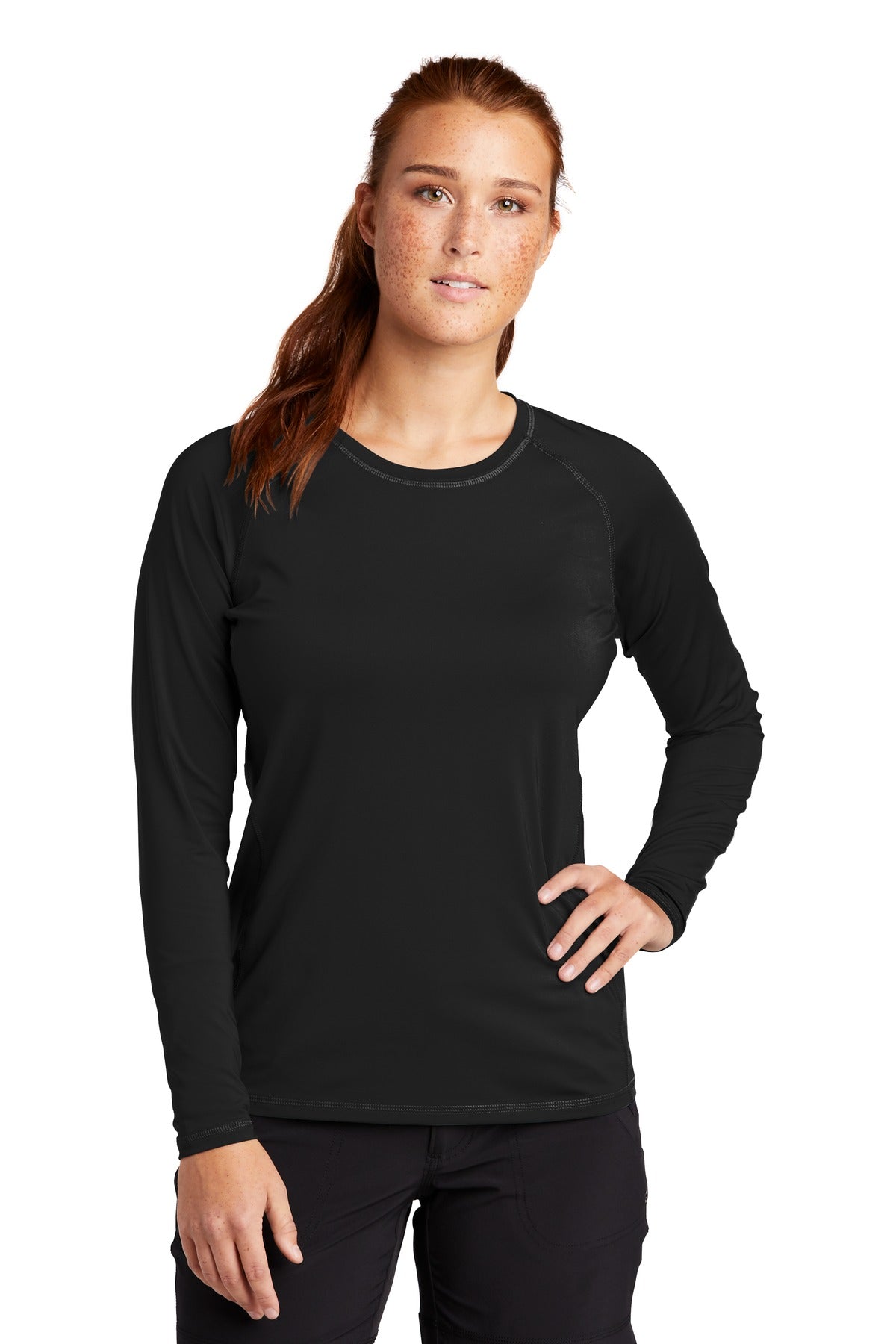 Sport-Tek Women's Long Sleeve Rashguard Tee LST470LS Womens Apparel Shirts & Tops