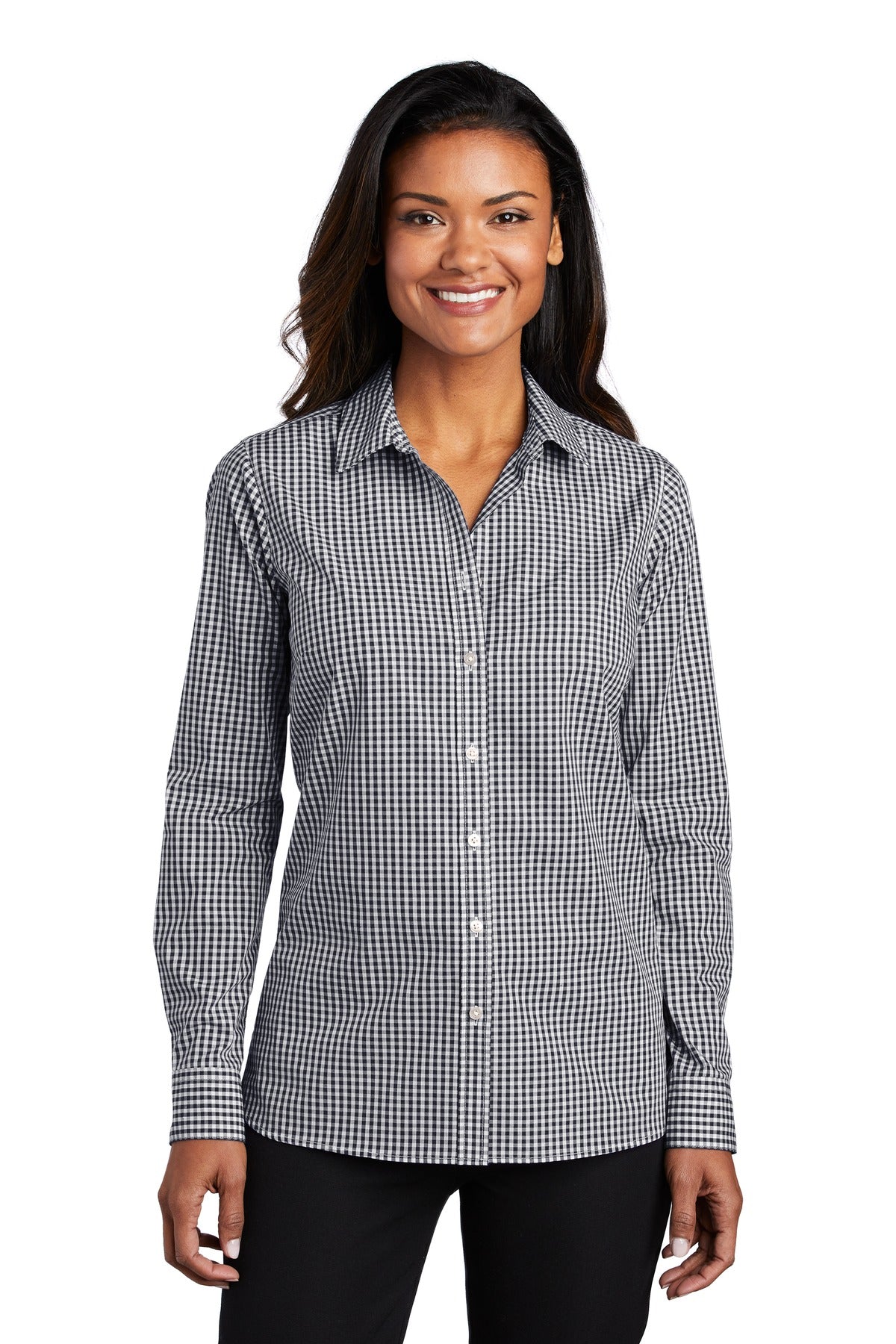 Port Authority Women's Broadcloth Gingham Easy Care Shirt LW644 Womens Apparel Shirts & Tops