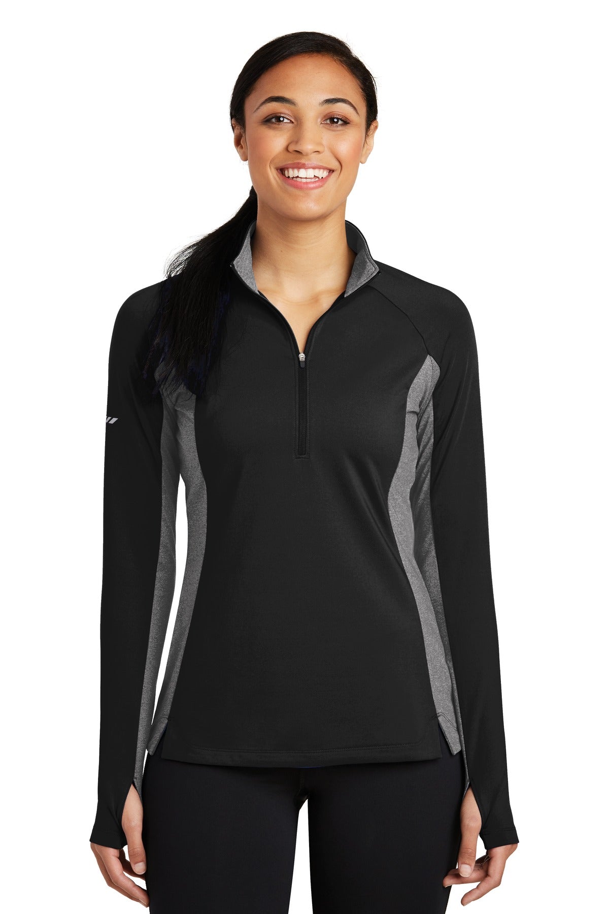 Sport-Tek Women's Sport-Wick Stretch Contrast 1/2-Zip Pullover LST854 Womens Apparel Sweatshirts & Fleece