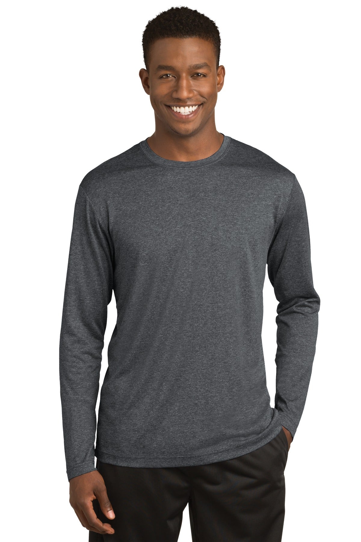 Sport-Tek Men's Long Sleeve Heather Contender Tee Mens Apparel Shirts & Tops