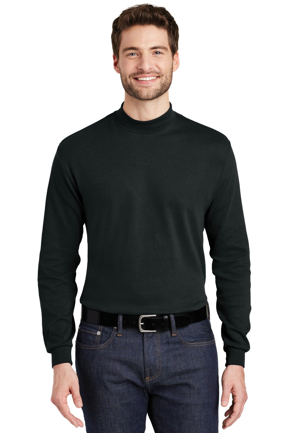Port Authority Men's Interlock Knit Mock Turtleneck. K321 Mens Apparel Shirts & Tops