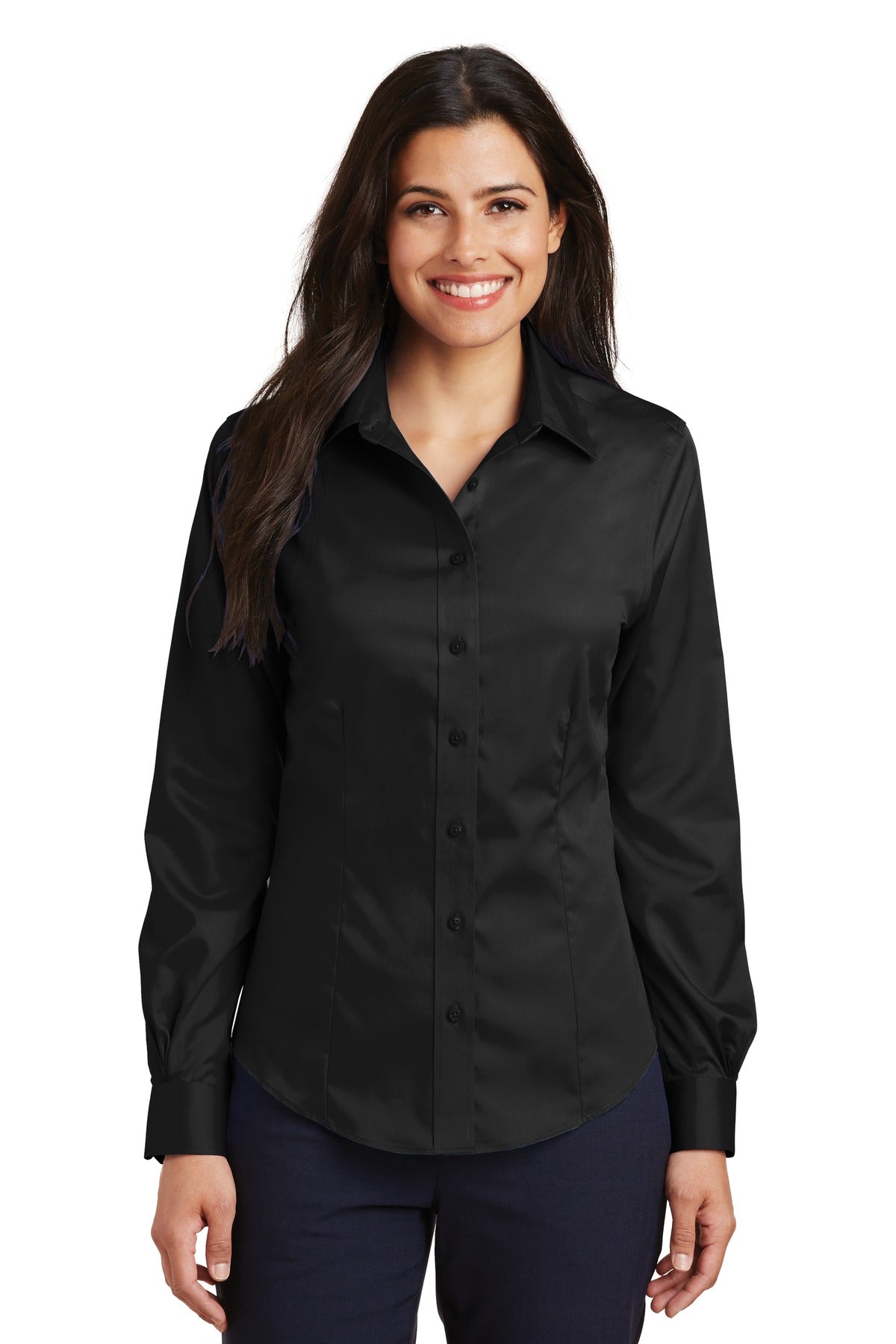 Port Authority Women's Non-Iron Twill Shirt. L638 Womens Apparel Shirts & Tops