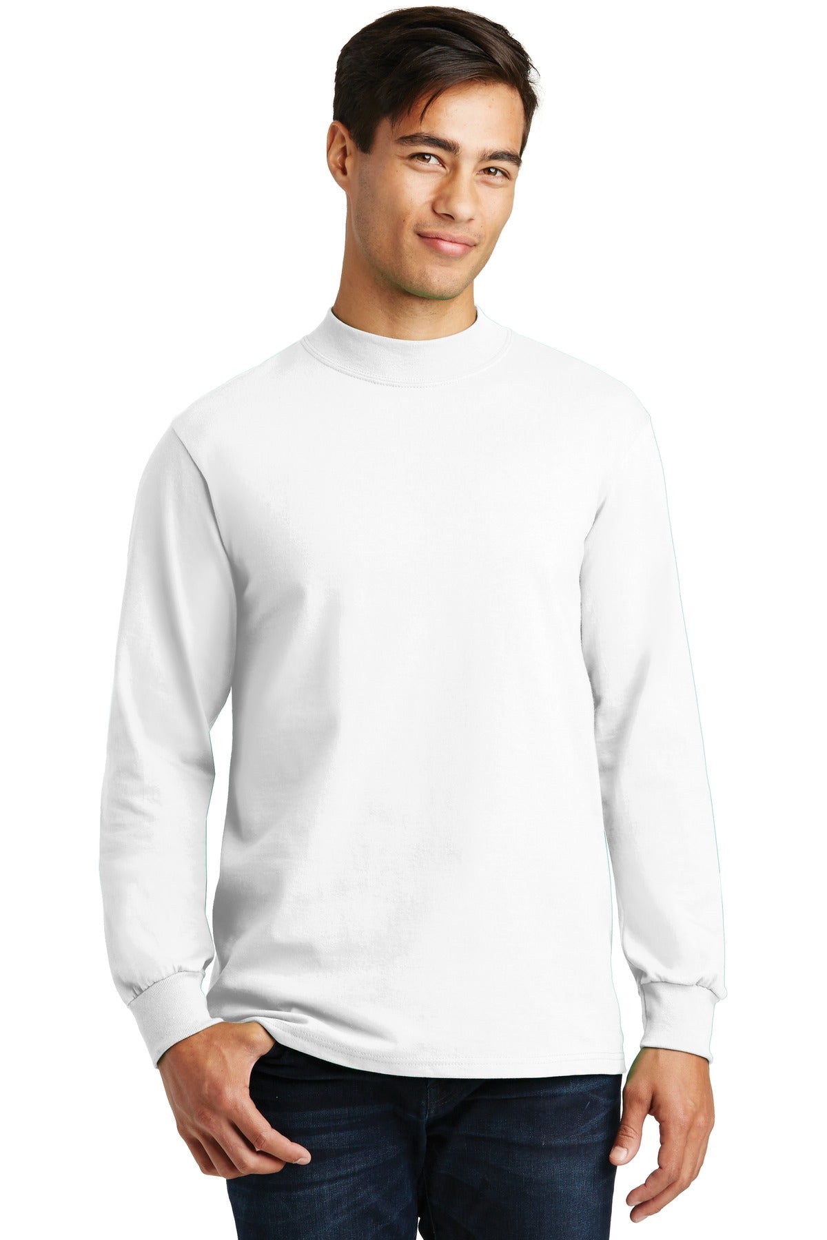 Port & Company Men's Essential Mock Turtleneck Mens Apparel Shirts & Tops