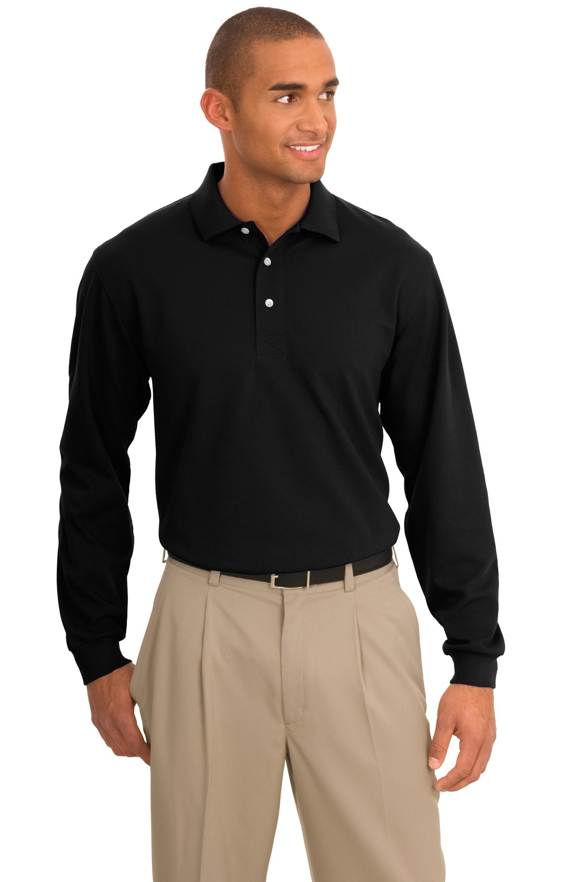 Port Authority Men's Rapid Dry Long Sleeve Polo K455LS Mens Apparel Shirts & Tops