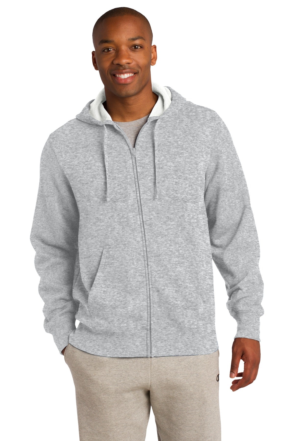 Sport-Tek Men's Full-Zip Hooded Sweatshirt Mens Apparel Sweatshirts & Fleece