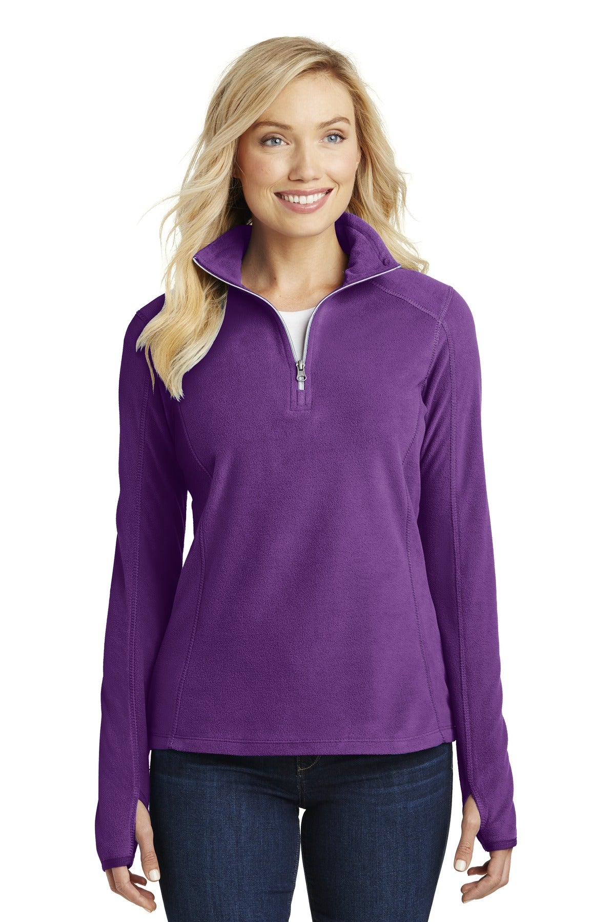 Port Authority Women's Microfleece 1/2-Zip Pullover. L224 Womens Apparel Sweatshirts & Fleece