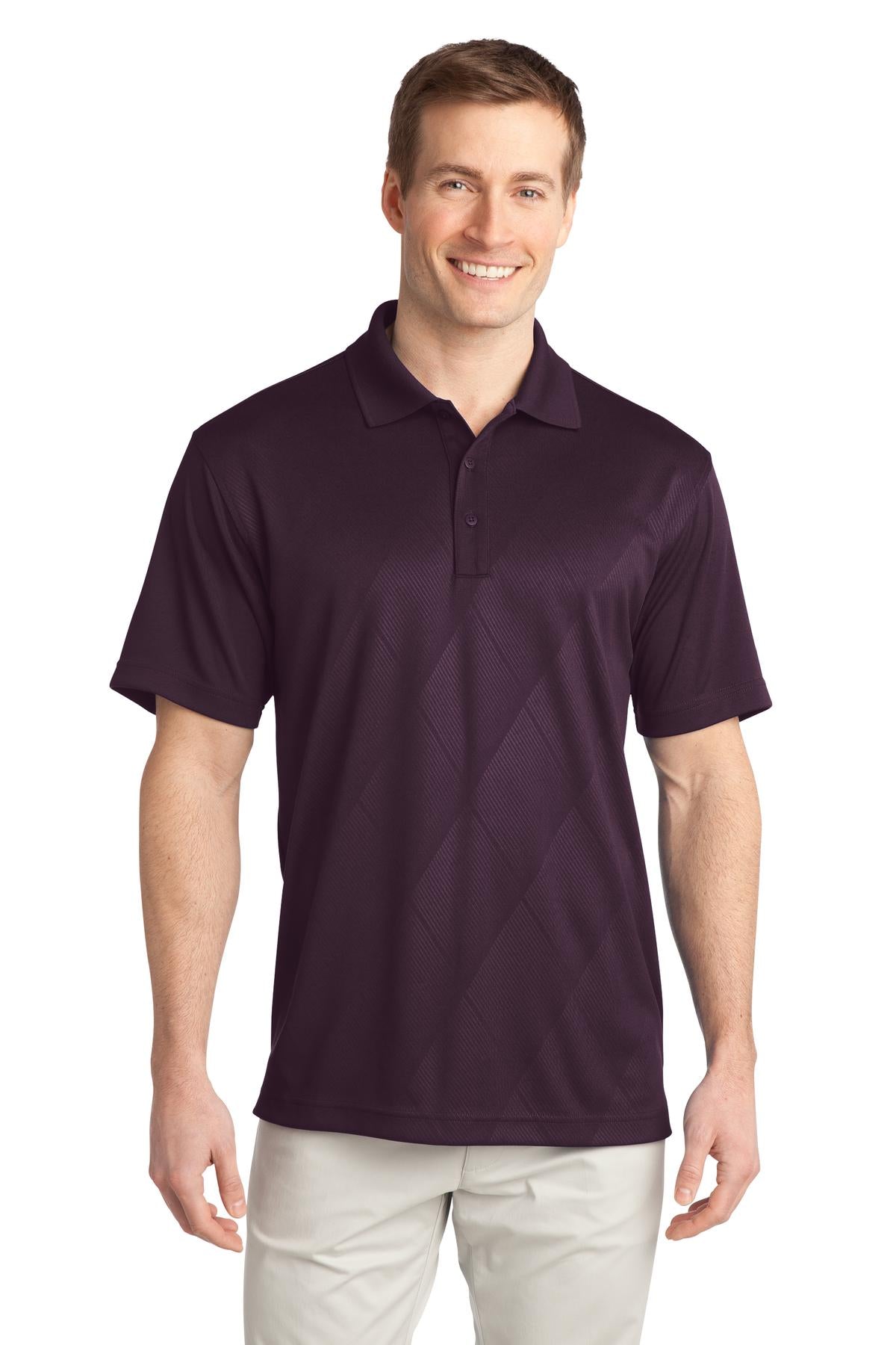 Port Authority Men's Tech Embossed Polo. K548 Mens Apparel Shirts & Tops