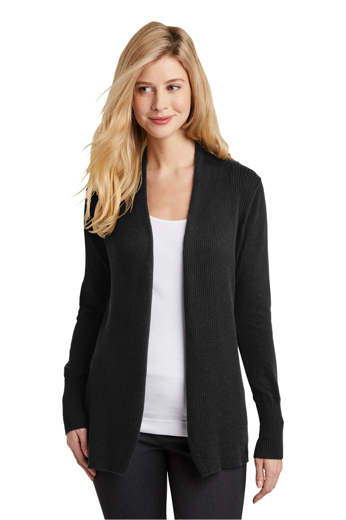 Port Authority Women's Open Front Cardigan Sweater. LSW289 Womens Apparel Sweatshirts & Fleece