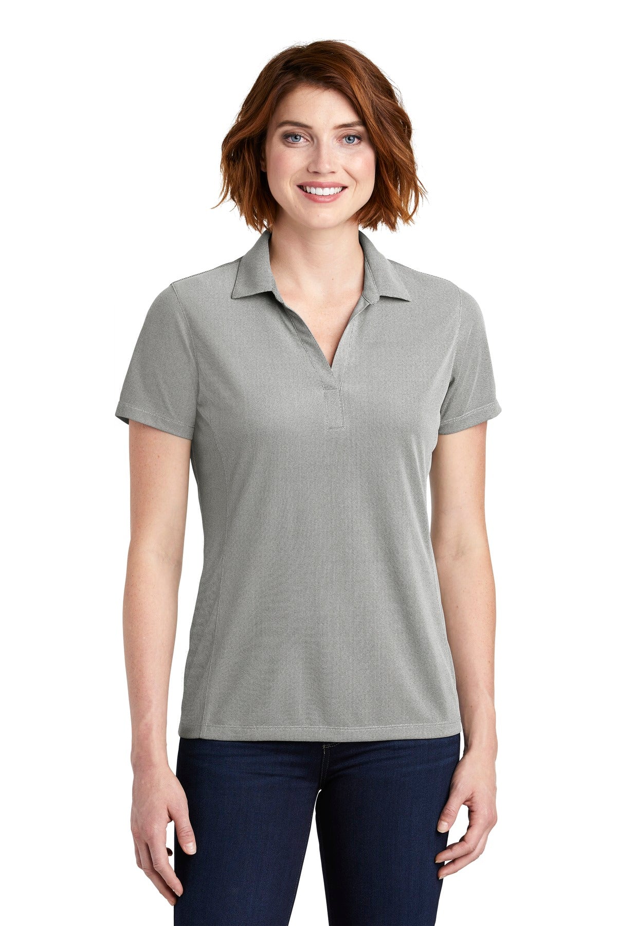 Port Authority Women's Poly Oxford Pique Polo. LK582 Womens Apparel Shirts & Tops