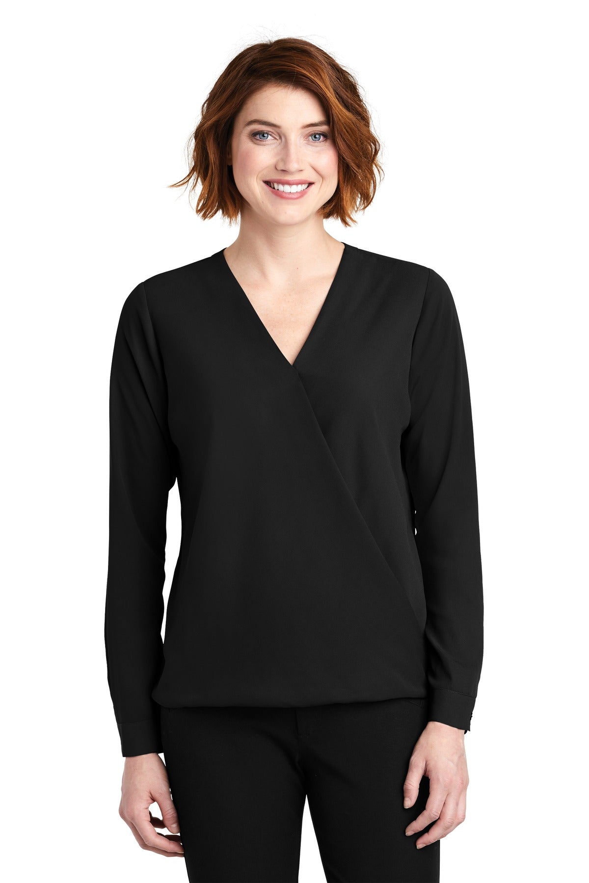 Port Authority Women's Wrap Blouse. LW702 Womens Apparel Shirts & Tops