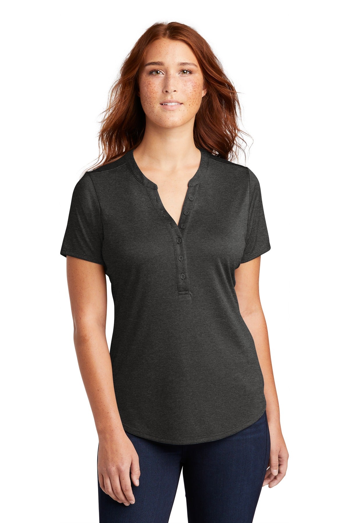 Sport-Tek Women's Endeavor Henley. LST468 Womens Apparel Shirts & Tops