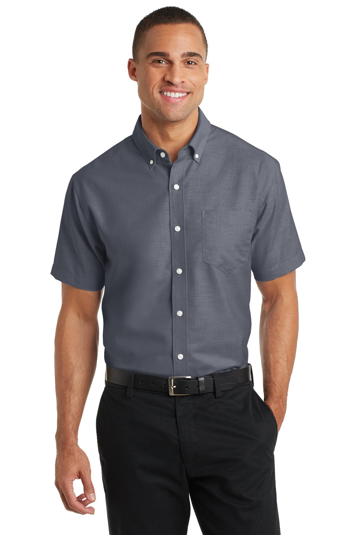 Port Authority Men's Short Sleeve SuperPro Oxford Shirt. S659 Mens Apparel Shirts & Tops