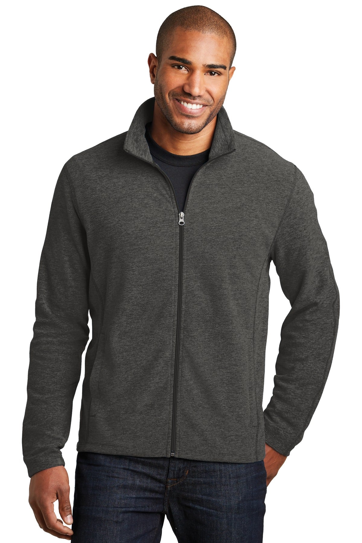 Port AuthorityMen's Heather Microfleece Full-Zip Jacket. F235 Mens Apparel Sweatshirts & Fleece