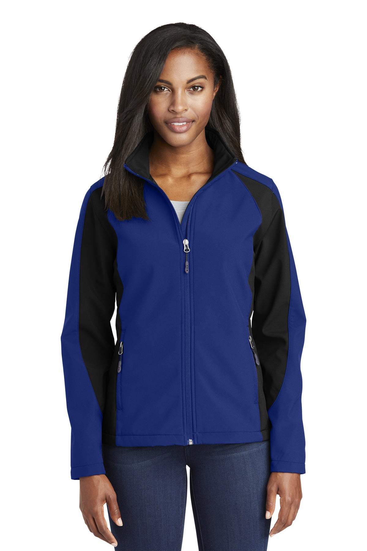 Sport-Tek Women's Colorblock Soft Shell Jacket. LST970 Womens Apparel Jackets & Vests