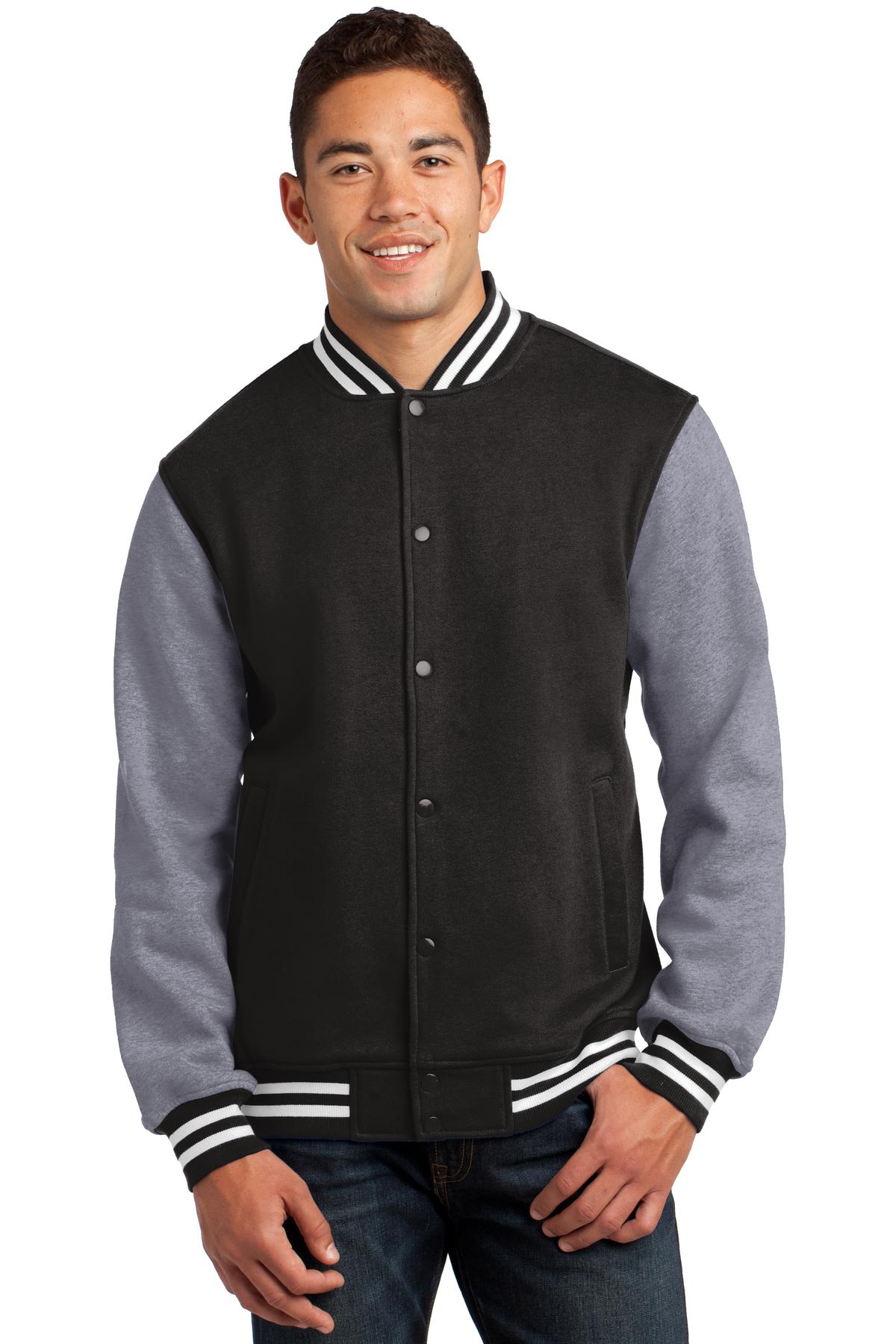 Sport-Tek Women's Fleece Letterman Jacket Womens Apparel Jackets & Vests