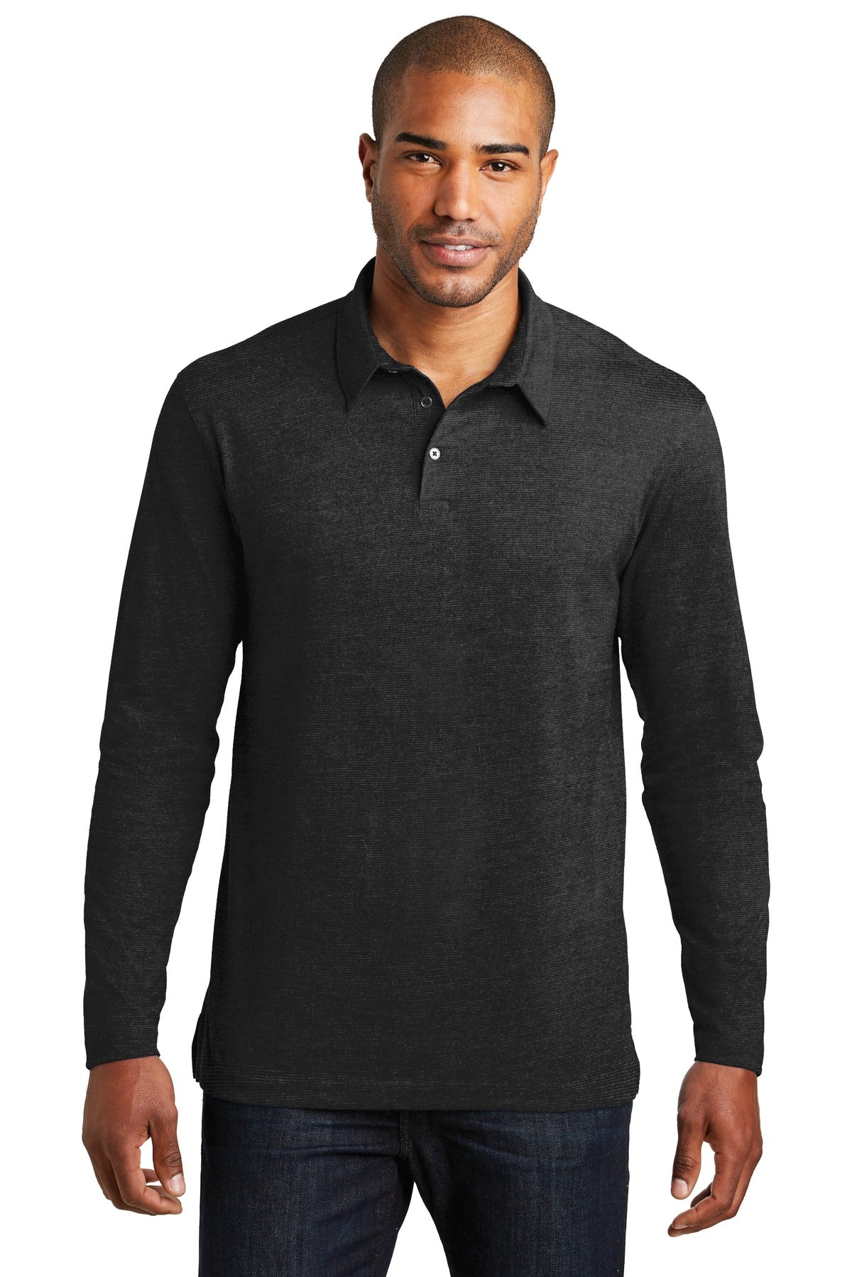 Port Authority Long Sleeve Meridian Cotton Blend Polo. K577LS Mens Apparel Shirts & Tops