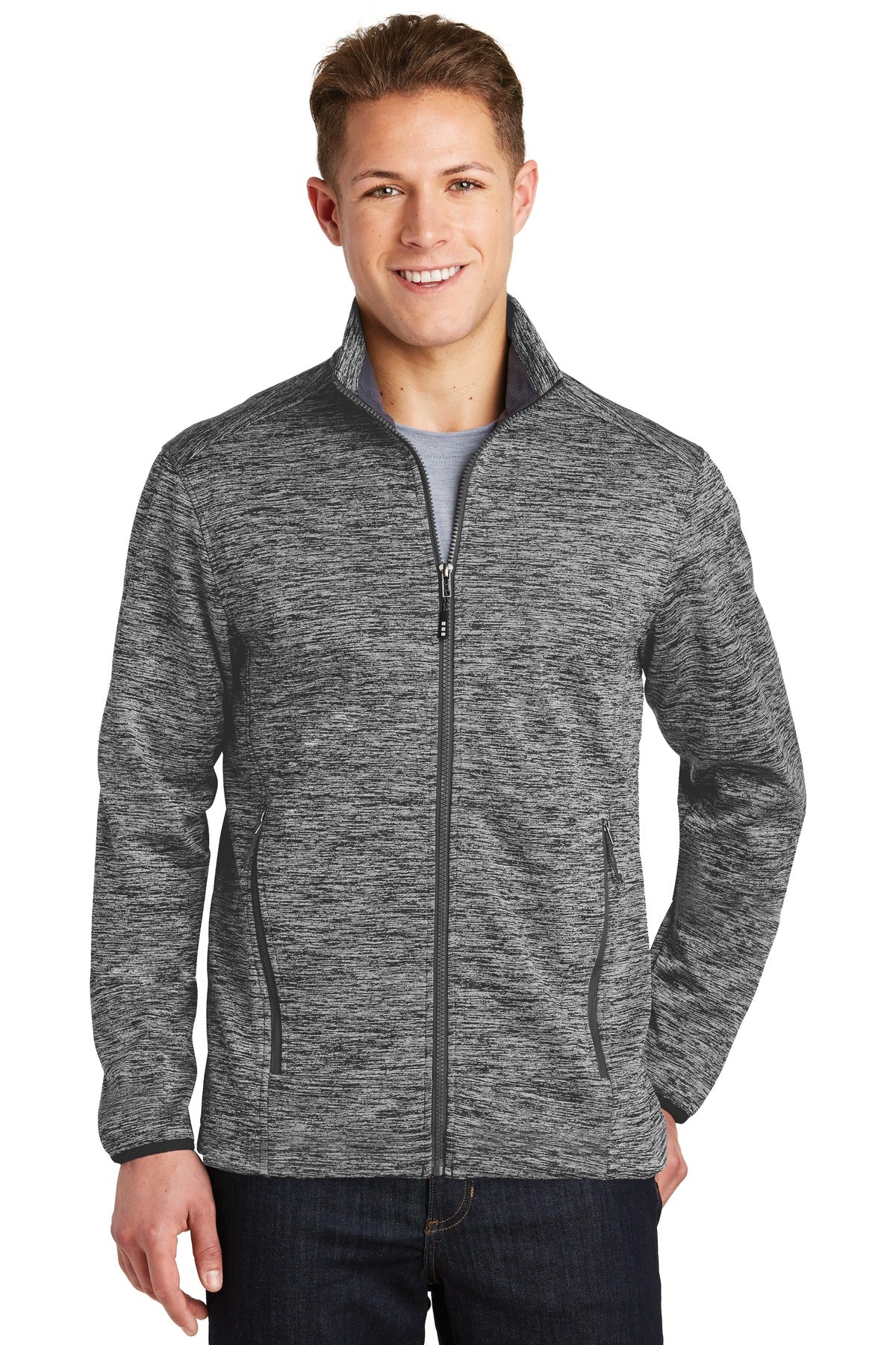 Sport-Tek Men's PosiCharge Electric Heather Soft Shell Jacket Mens Apparel Jackets & Vests