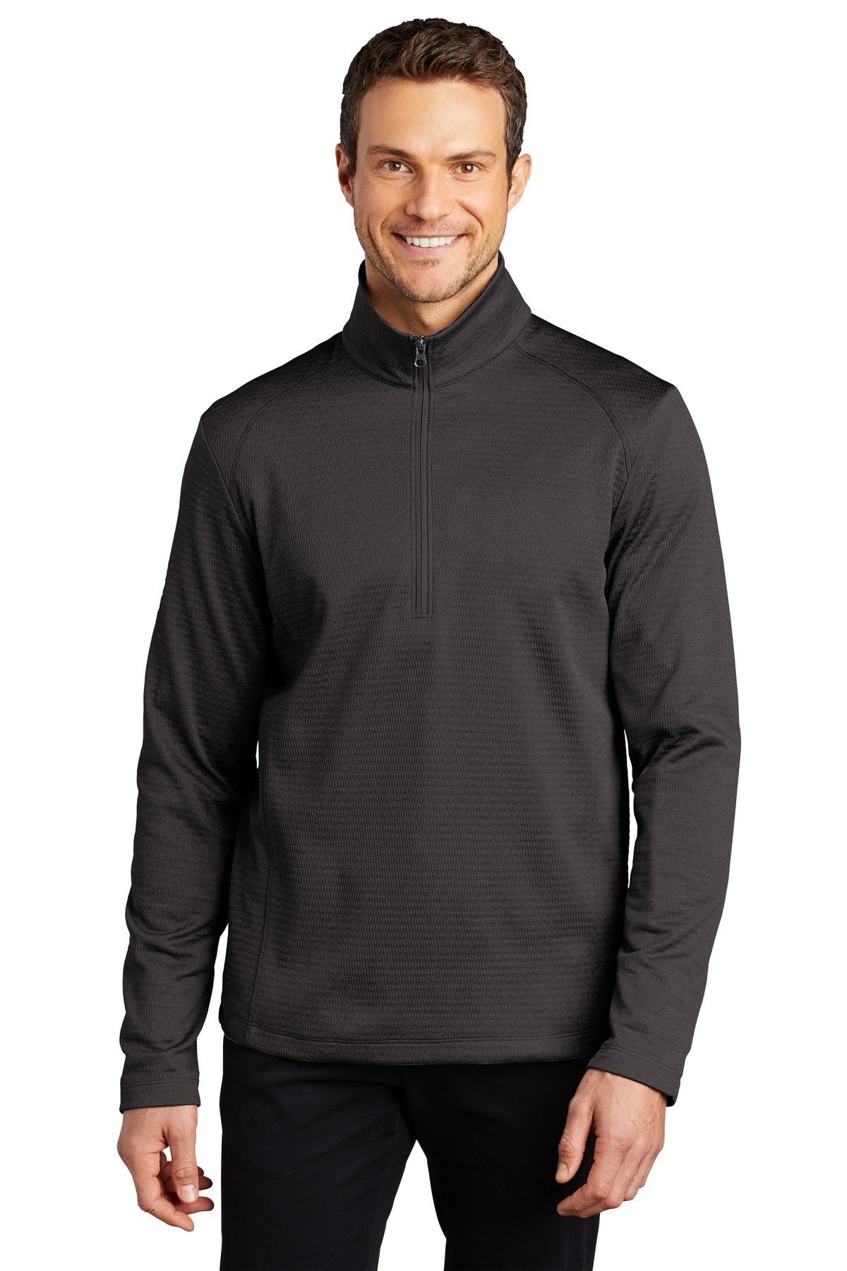 Port Authority Men's Diamond Heather Fleece 1/4-Zip Pullover F248 Mens Apparel Sweatshirts & Fleece