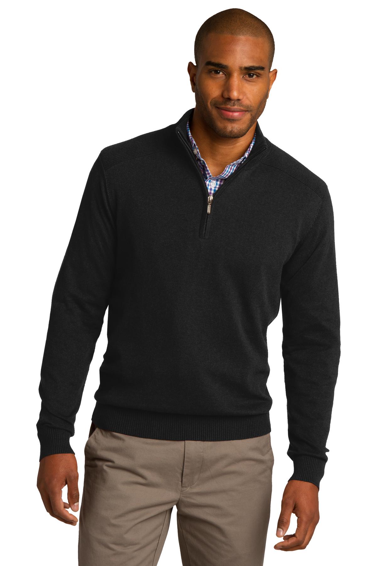 Port Authority Men's 1/2-Zip Sweater. SW290 Mens Apparel Sweatshirts & Fleece