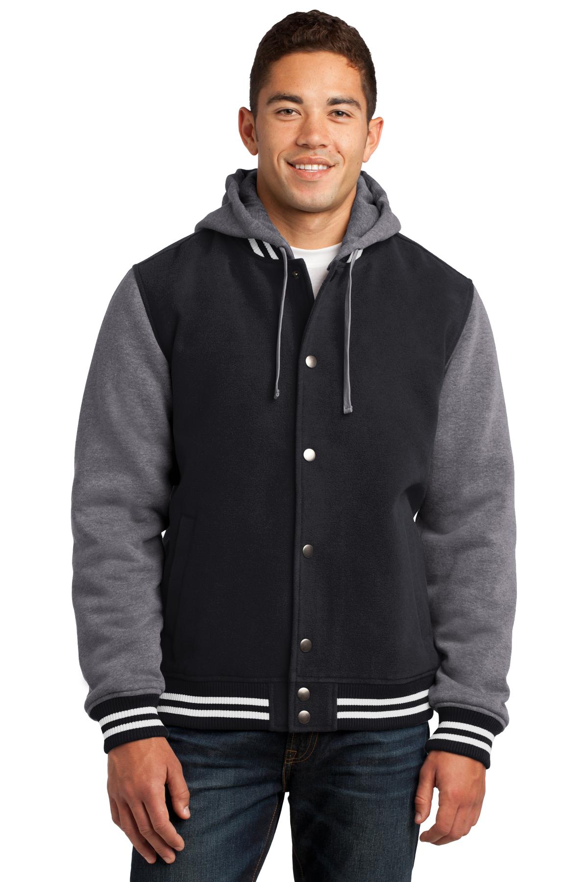Sport-Tek Men's Insulated Letterman Jacket Mens Apparel Jackets & Vests