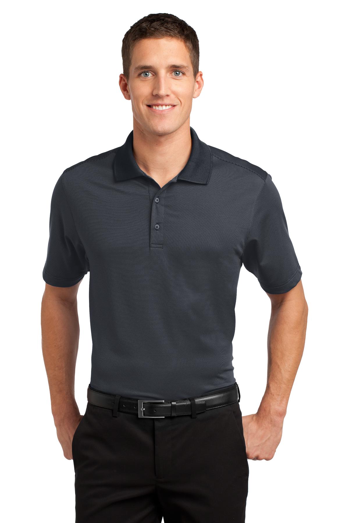 Port Authority Men's Fine Stripe Performance Polo. K558 Mens Apparel Shirts & Tops