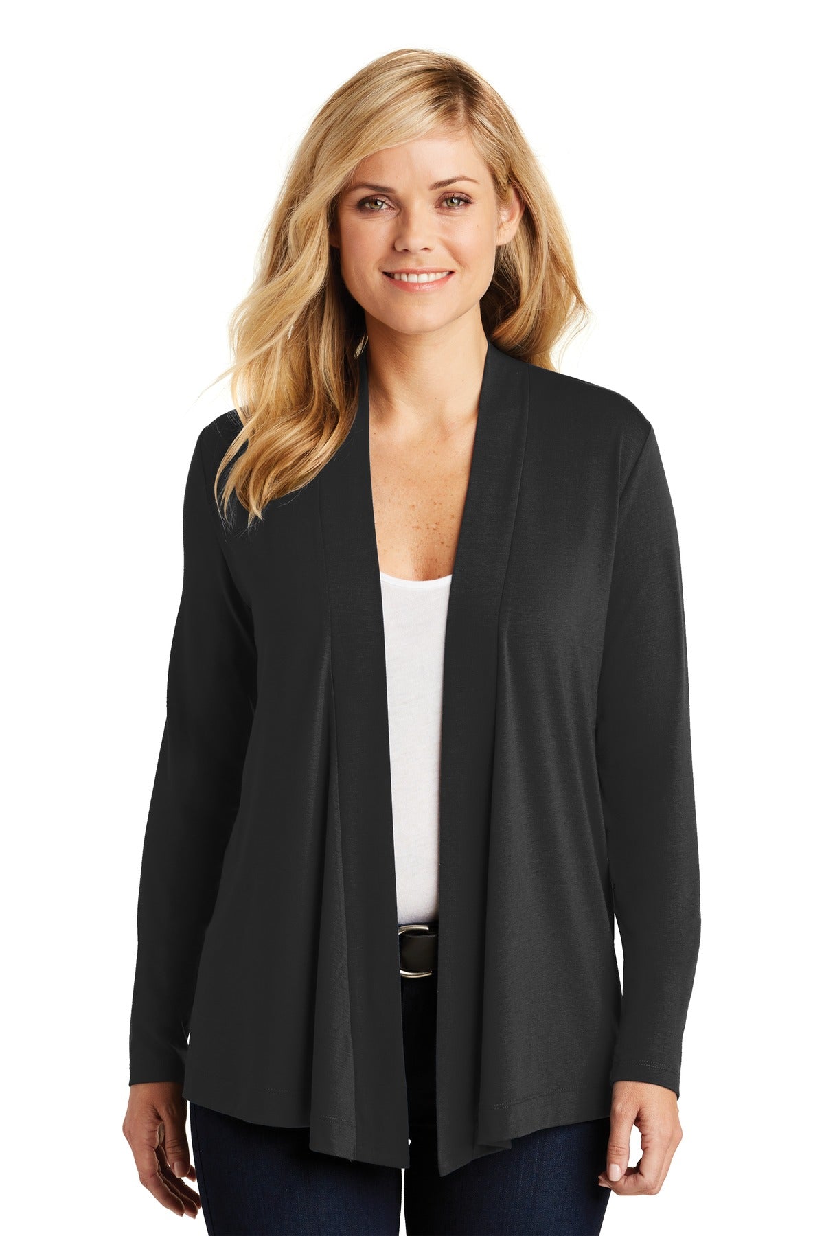 Port Authority Women's Concept Open Cardigan. L5430 Womens Apparel Sweatshirts & Fleece