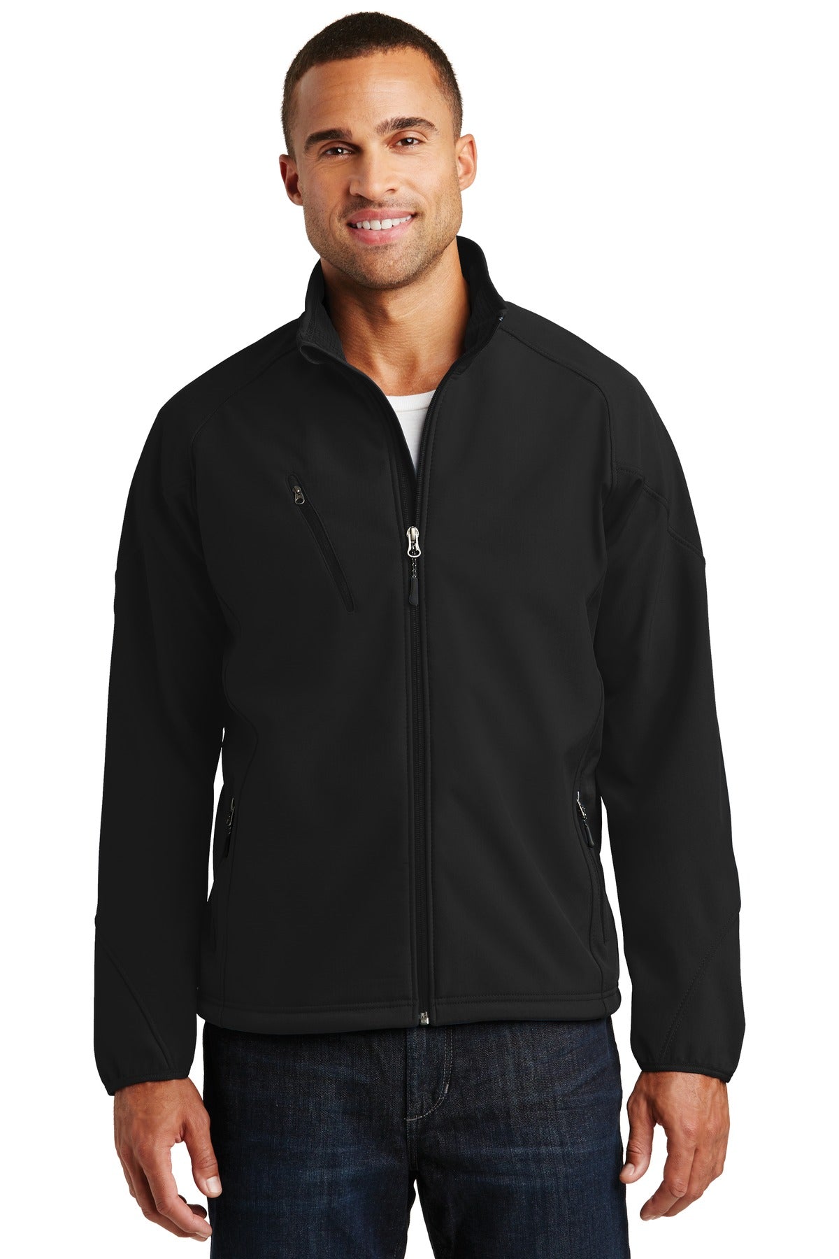 Port Authority Men's Textured Soft Shell Jacket. J705 Mens Apparel Jackets & Vests
