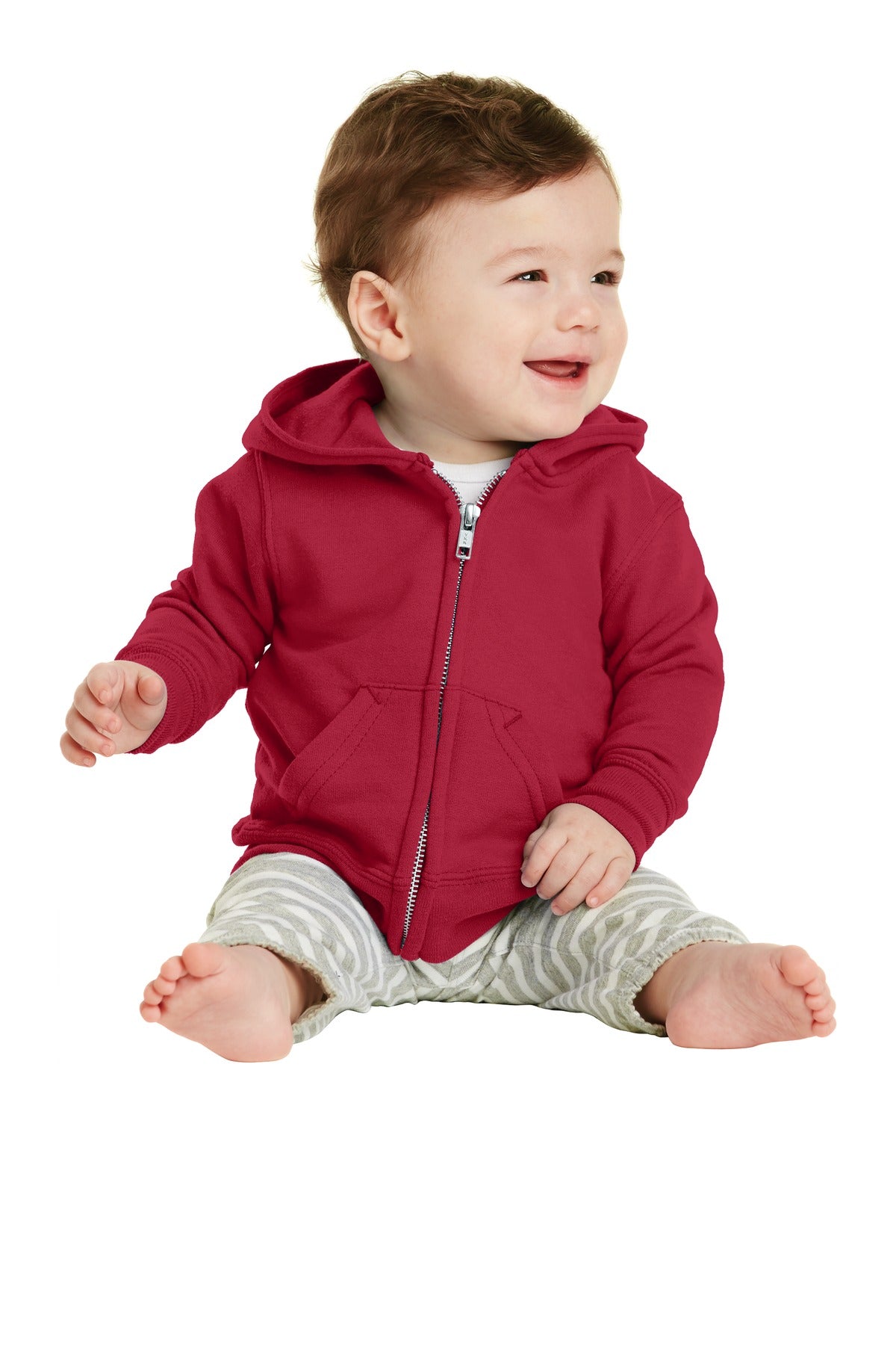Port & Company Infant Core Fleece Full-Zip Hooded Sweatshirt CAR78IZH Port & Company