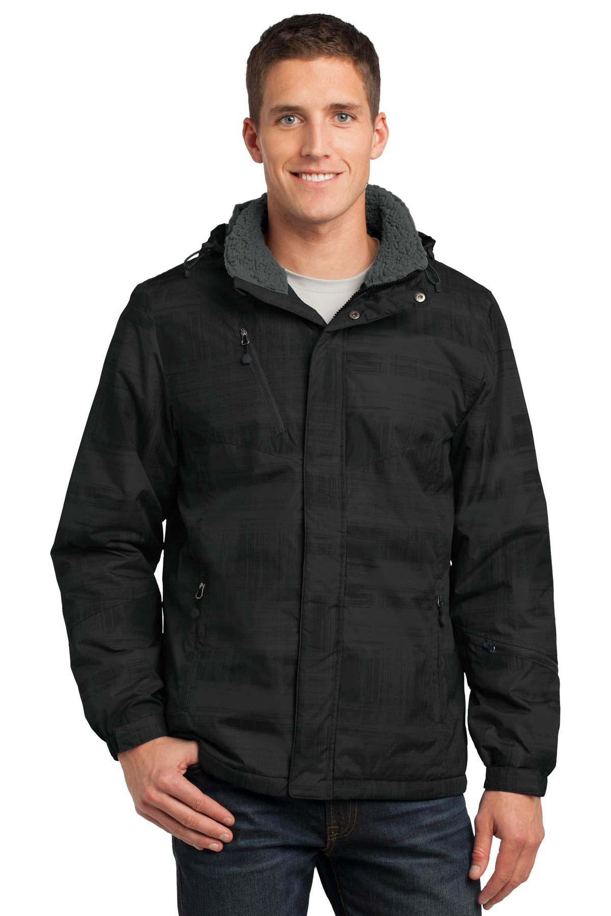 Port Authority Brushstroke Print Insulated Jacket. J320 Mens Apparel Jackets & Vests