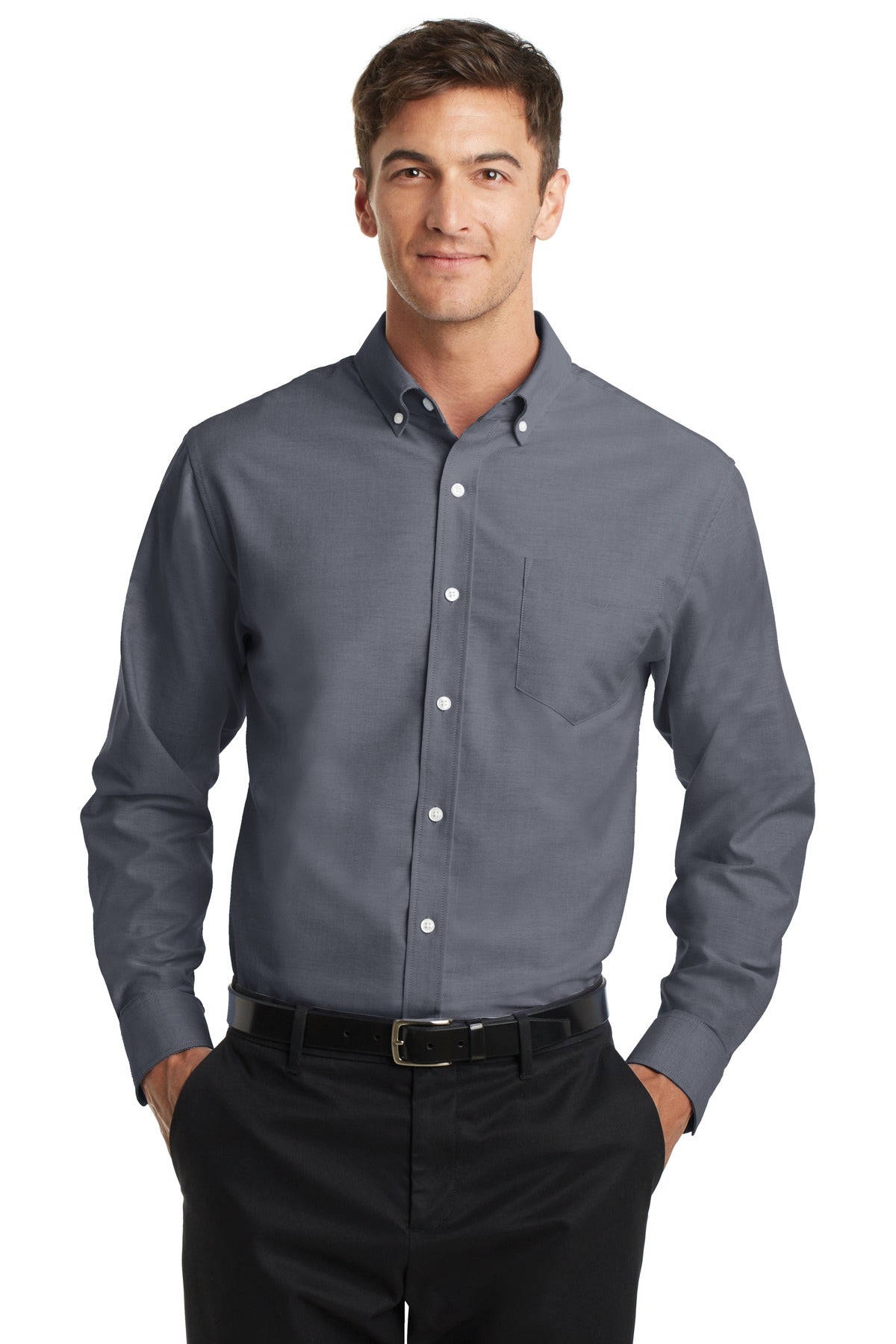 Port Authority Men's Tall SuperPro Oxford Shirt. TS658 Mens Apparel Shirts & Tops