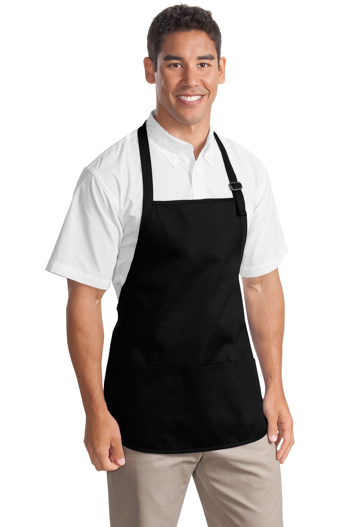 Port Authority Medium-Length Apron with Pouch Pockets. A510 Unisex Accessories Aprons