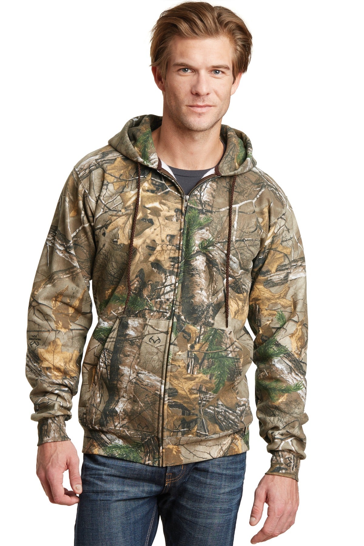 Russell Outdoors Men's Realtree Full-Zip Hooded Sweatshirt Mens Apparel Sweatshirts & Fleece