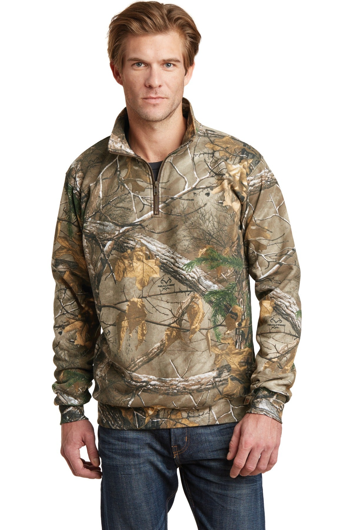 Russell Outdoors Men's Realtree 1/4-Zip Sweatshirt RO78Q Mens Apparel Sweatshirts & Fleece