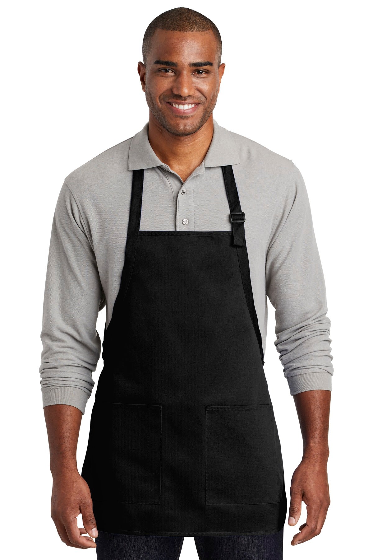 Port Authority Medium-Length Two-Pocket Bib Apron. A601 Unisex Accessories Aprons