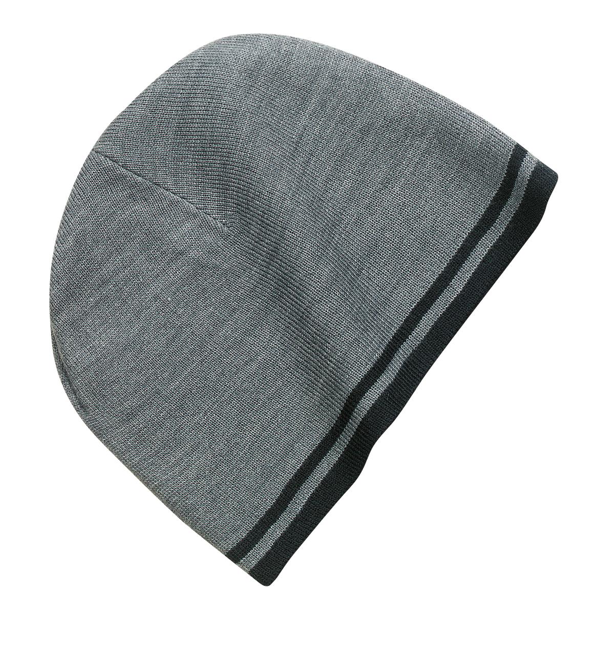 Port & Company Men's Fine Knit Skull Cap with Stripes Unisex Accessories Hats & Caps